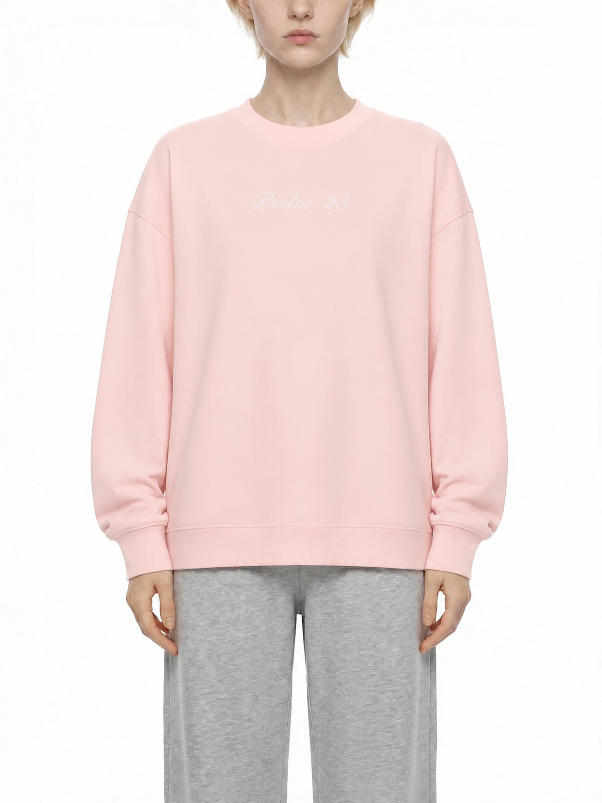 PS23 Embroidery Essential Crewneck Long-Sleeve T-Shirt