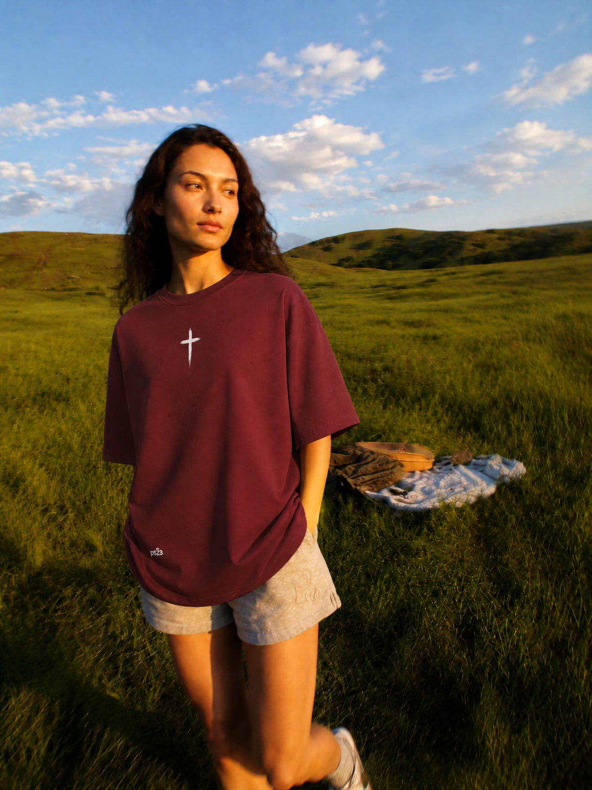 PS23 Cross Women’s Oversized Cotton T-Shirt