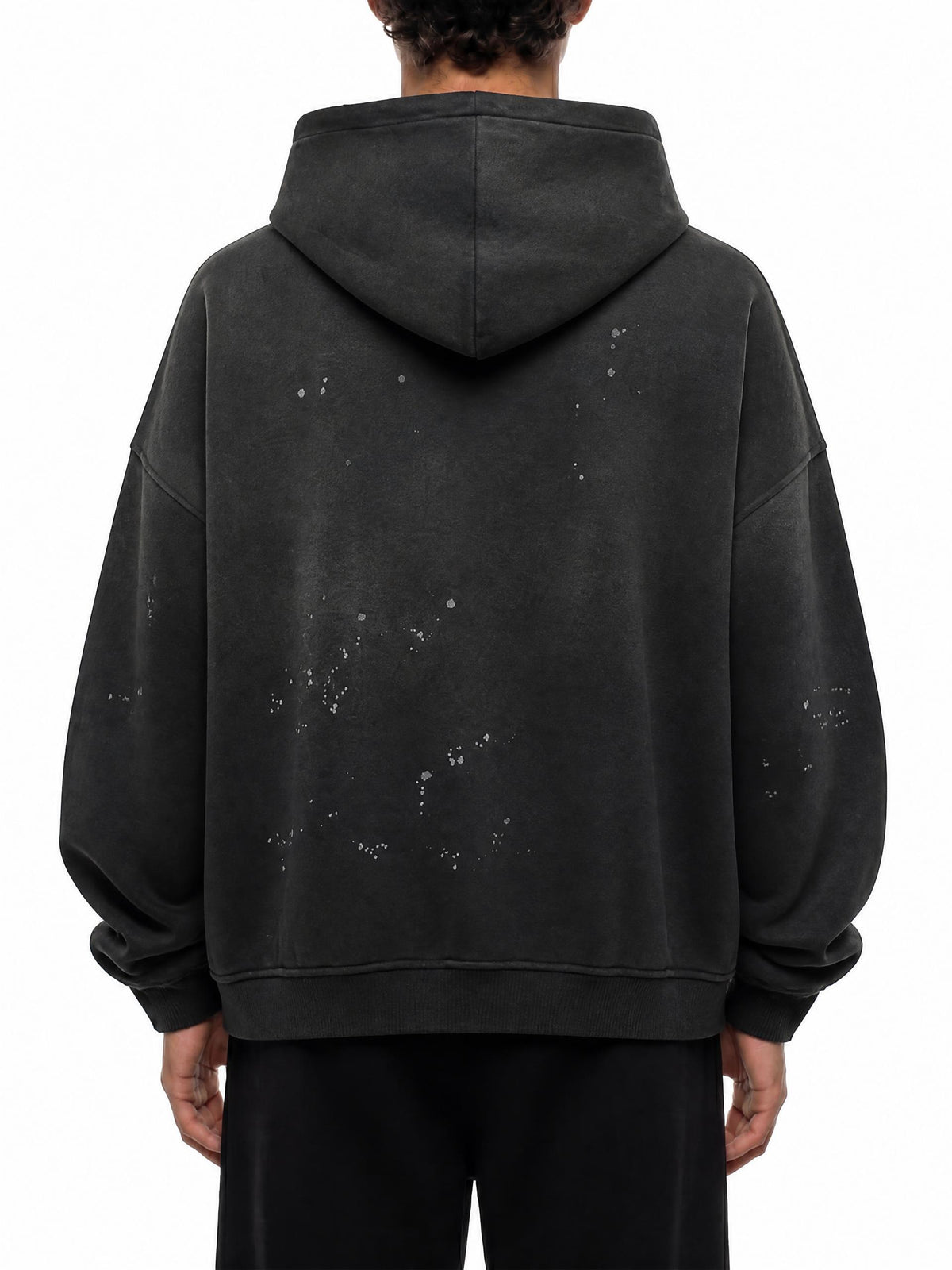 PS23 DEATHRONE Vintage Washed Frayed Fleece Hoodie