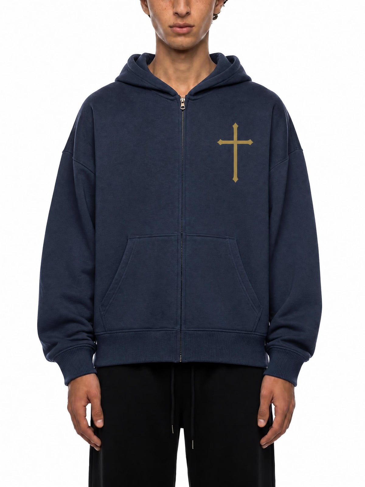 PS23 The Cross Oversized Fleece Boxy Hoodie