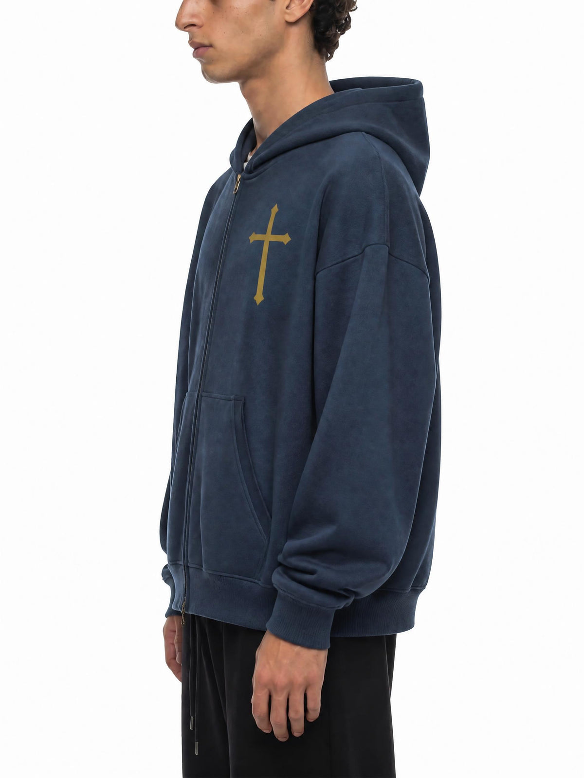 PS23 The Cross Oversized Fleece Boxy Hoodie