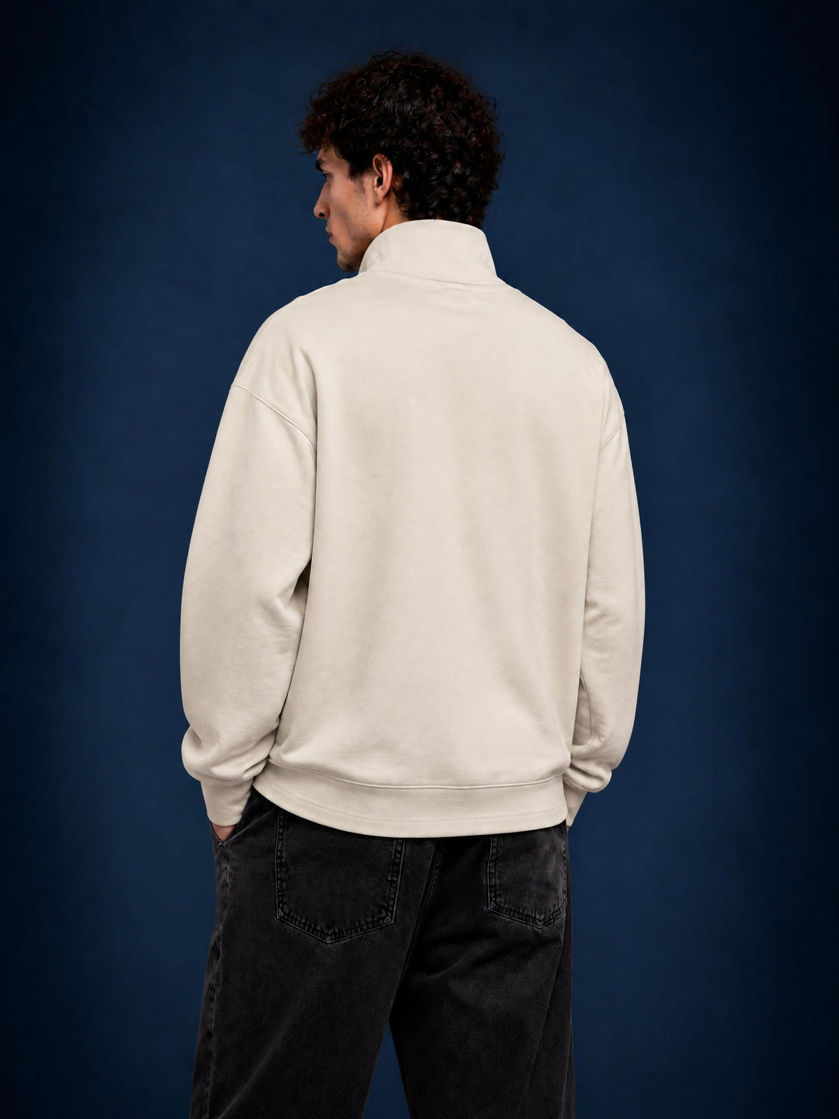 PS23 Sheep Quarter-Zip Drop Shoulder Sweatshirt