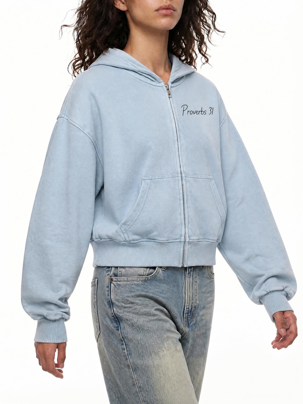 PS23 Proverbs 31 Women's Mineral Wash Full Zip Hoodie