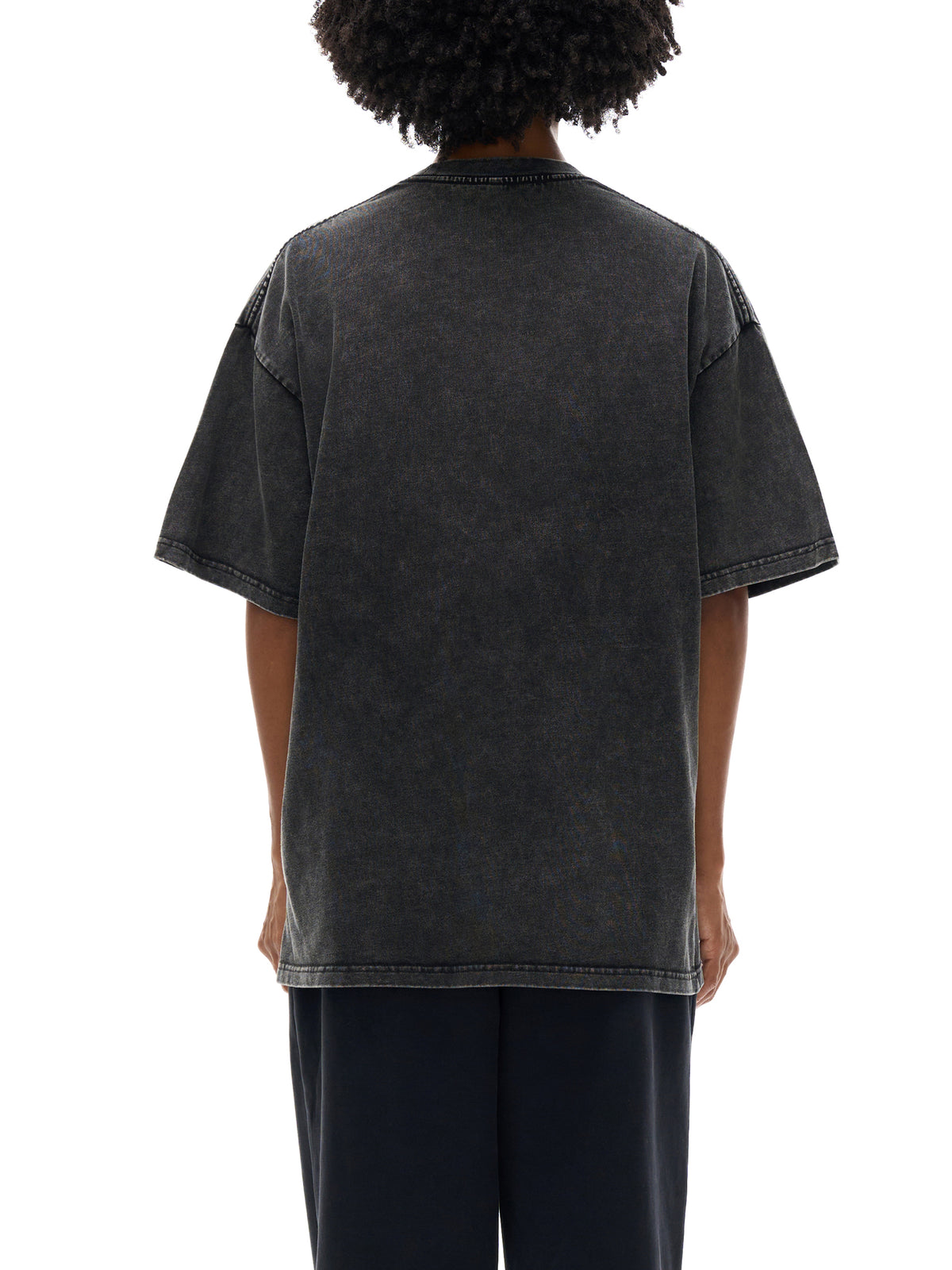 PS23 Embroidery My cup overflows Snow Washed Oversized T-Shirt