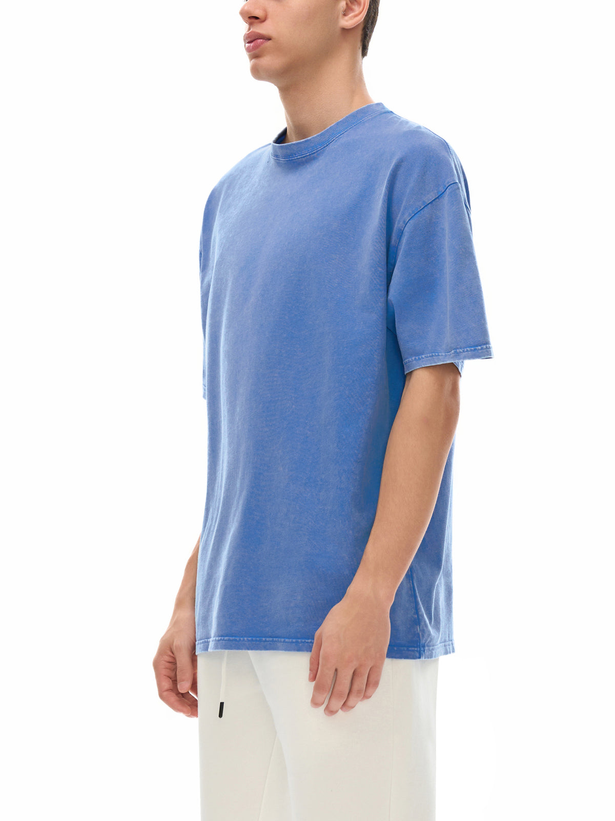 PS23 Embroidery My cup overflows Snow Washed Oversized T-Shirt