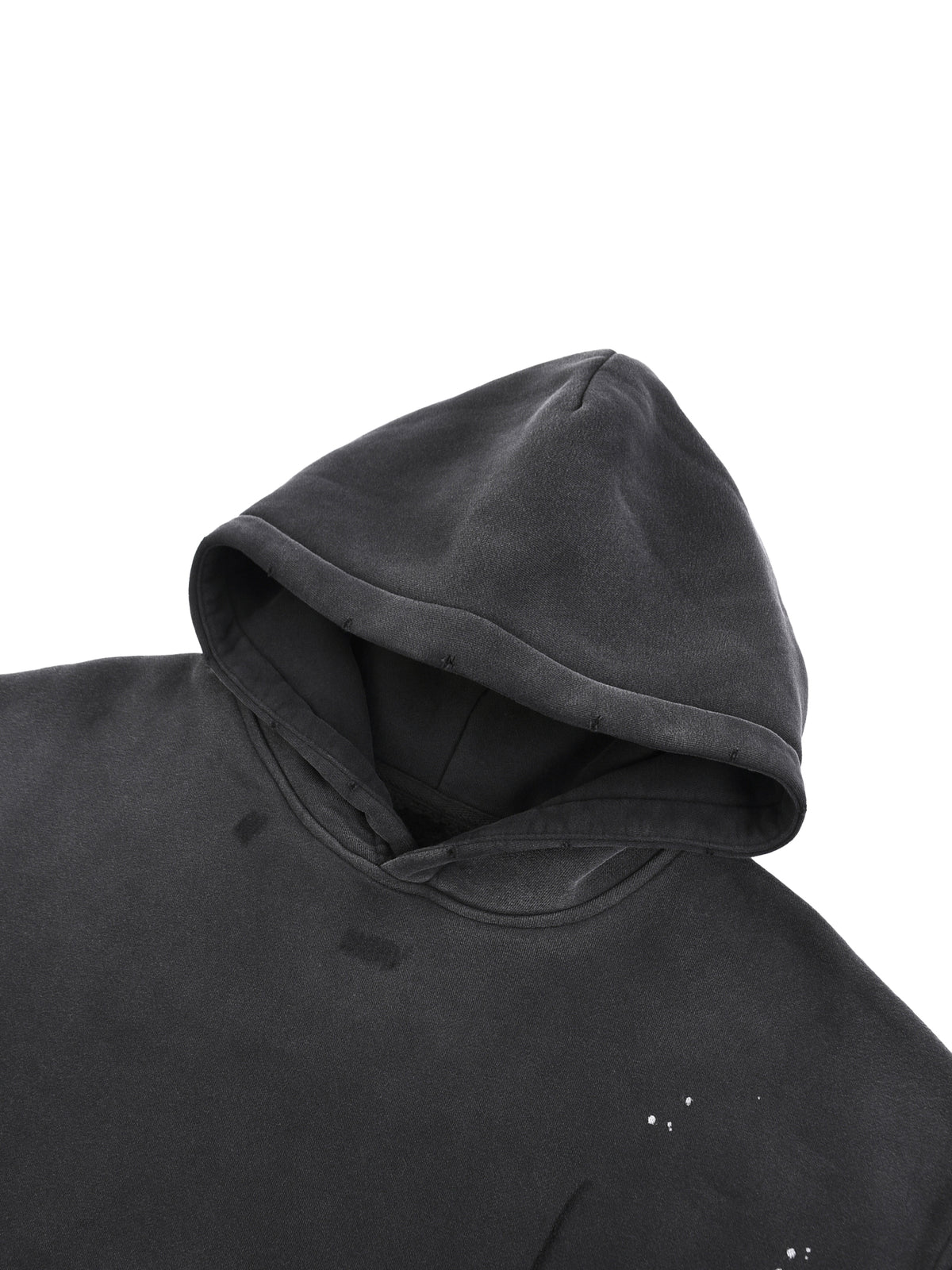 PS23 DEATHRONE Vintage Washed Frayed Fleece Hoodie